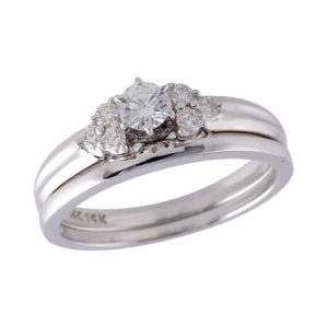 14KT Gold Two-Piece Wedding Set