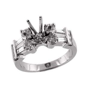 18KT Gold Semi-Mount Engagement Ring