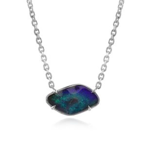 Silver Australian Boulder Opal Neckpiece