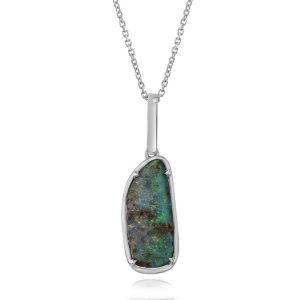 Sterling Silver Australian Boulder Opal Pendant