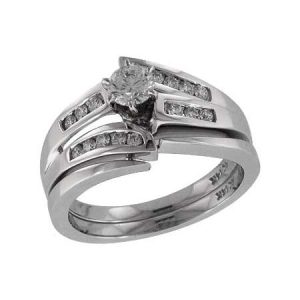 14KT Gold Two-Piece Diamond Wedding Set