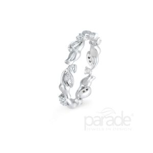 Diamond Lyria Leaves Eternity Band