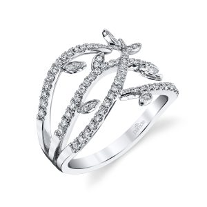 Diamond Lyria Leaves Ring