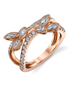 Diamond Milgrain Band