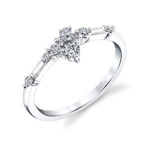 Diamond Milgrain Band