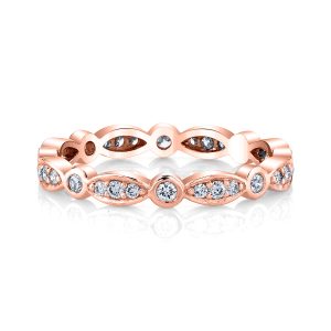 Marquise & Round Diamond Stackable Band