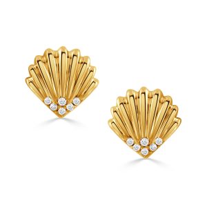 E11683-18K YELLOW GOLD DIAMOND EARRING