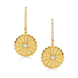 E11714-18K YELLOW GOLD DIAMOND EARRING