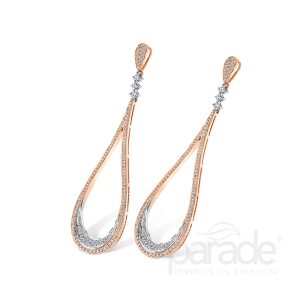 Teardrop Diamond Drop Earrings