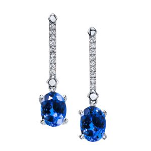 Tanzanite & Diamond Dangle Earrings