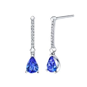 Tanzanite & Diamond Dangle Earrings