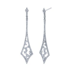 Teardrop Diamond Dangle Earrings