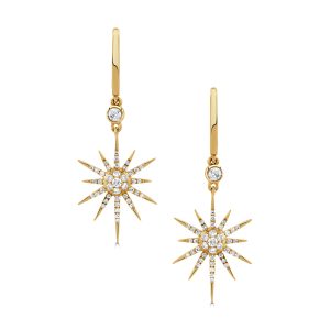 E8245-1-18K YELLOW GOLD DIAMOND EARRING