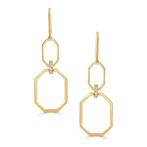 E9823-18K YELLOW GOLD DIAMOND EARRING