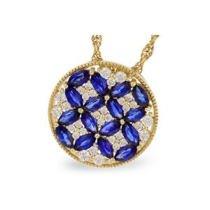 14KT Gold Sapphire Necklace