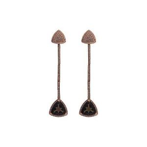 14KT Gold Smoky Quartz Earrings