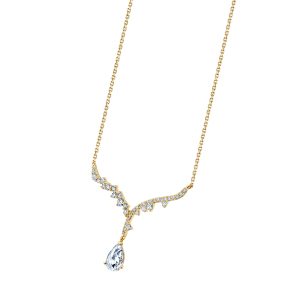 Pear-Shaped Rose-Cut Diamond Necklace