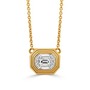 N12265-18K YELLOW GOLD DIAMOND NECKLACE