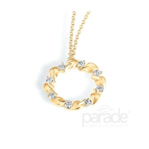 Diamond Lyria Leaves Necklace