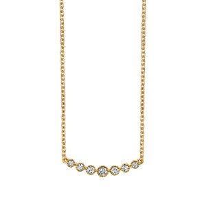 Diamond Curved Necklace