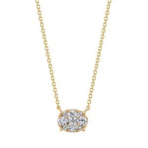 Oval Cluster Necklace