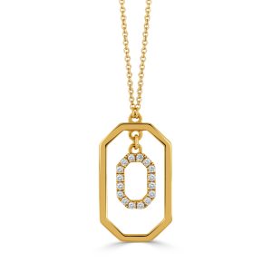 N9832-2-18K YELLOW GOLD DIAMOND NECKLACE