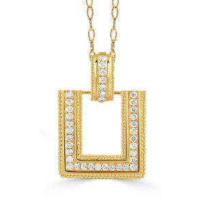 P10549-18K YELLOW GOLD DIAMOND PENDANT