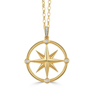 P10769-18K YELLOW GOLD DIAMOND PENDANT