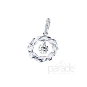 Diamond Lyria Leaves Pendant