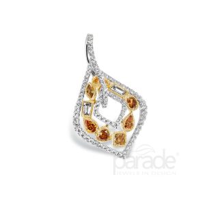 Fancy Color Diamond Geometric Pendant