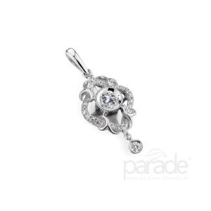 Diamond Lyria Leaves Pendant