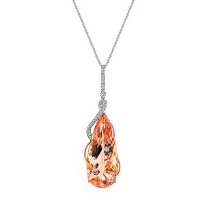 46.32 Carat Morganite & Diamond Pendant