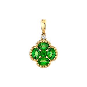 Tsavorite Clover Pendant