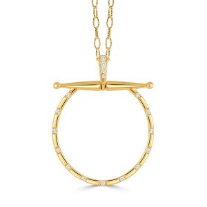 P9755-18K YELLOW GOLD DIAMOND PENDANT