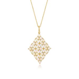 14K Yellow Gold Australian Opal Pendant