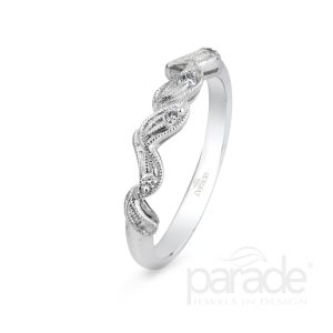 Diamond Milgrain Wedding Band