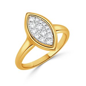 R11907TT-18K WHITE AND YELLOW GOLD DIAMOND RING