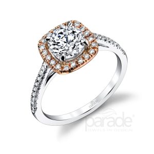 Cushion-Cut Halo Engagement Ring