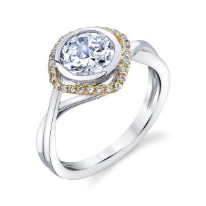Round Diamond Halo Engagement Ring