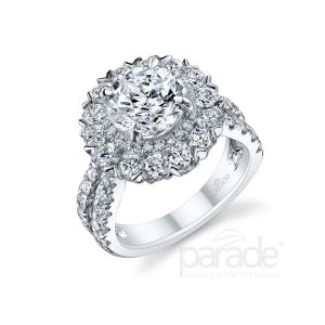 Diamond Halo Engagement Ring