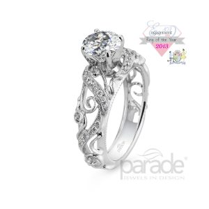 Diamond Floral Engagement Ring