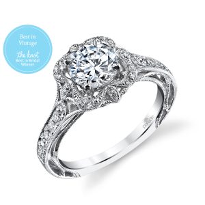 Diamond Halo Engagement Ring
