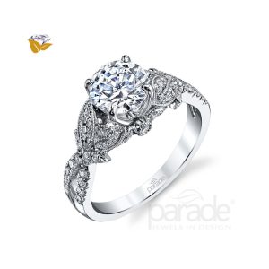 Diamond Twist Engagement Ring