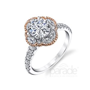Marquise Diamond Halo Engagement Ring