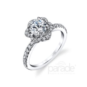 Diamond Halo Engagement Ring