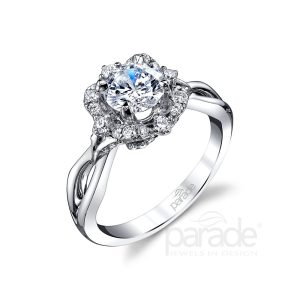 Diamond Halo Engagement Ring