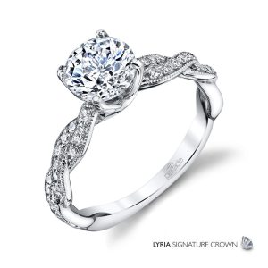 Diamond Milgrain Engagement Ring