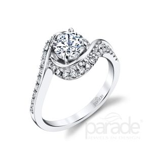 Diamond Twist Engagement Ring