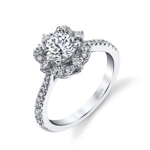 Diamond Halo Engagement Ring