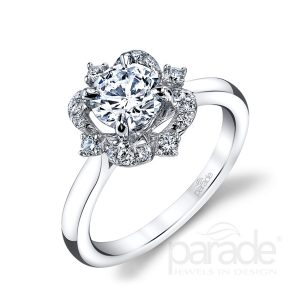 Diamond Halo Engagement Ring
